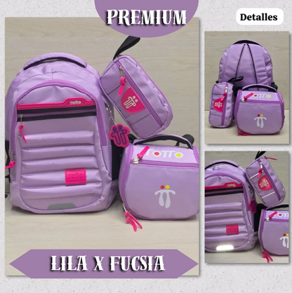 Totto Premium , paga 1 y leva 3 (Compra tu morral y recibe GRATIS la lonchera térmica y la cartuchera)
