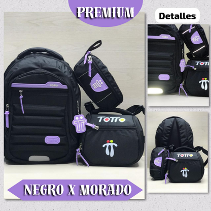 Totto Premium , paga 1 y leva 3 (Compra tu morral y recibe GRATIS la lonchera térmica y la cartuchera)