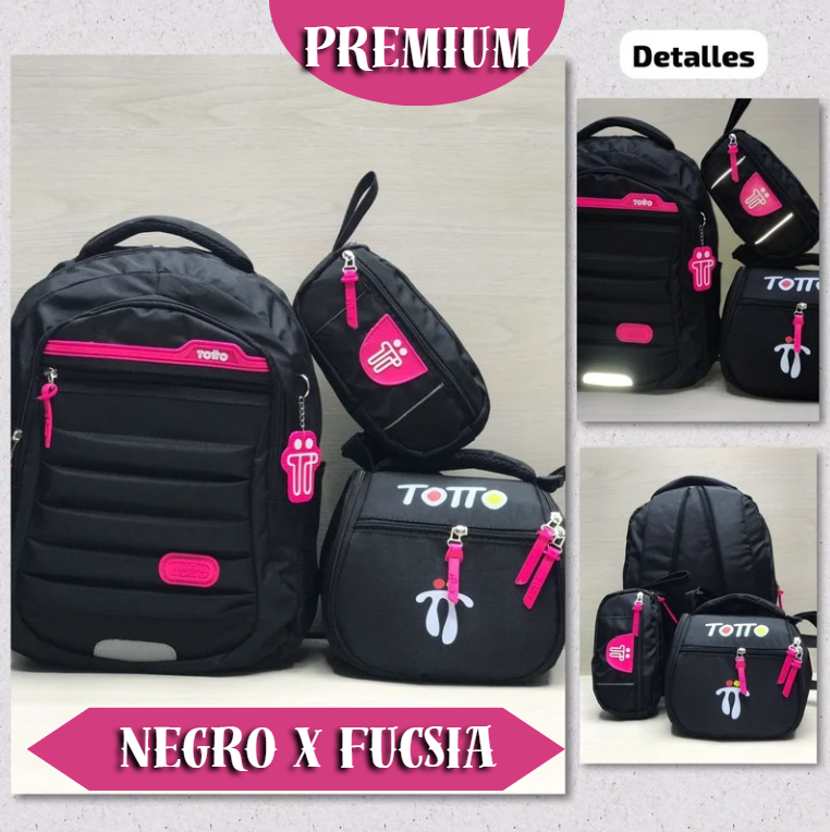 Totto Premium , paga 1 y leva 3 (Compra tu morral y recibe GRATIS la lonchera térmica y la cartuchera)
