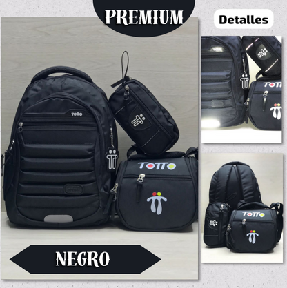 Totto Premium , paga 1 y leva 3 (Compra tu morral y recibe GRATIS la lonchera térmica y la cartuchera)