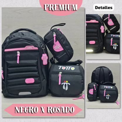Totto Premium , paga 1 y leva 3 (Compra tu morral y recibe GRATIS la lonchera térmica y la cartuchera)