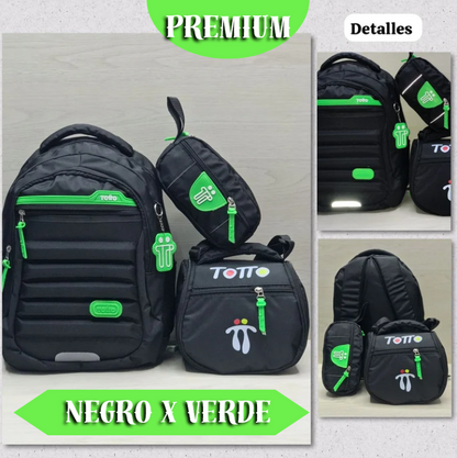 Totto Premium , paga 1 y leva 3 (Compra tu morral y recibe GRATIS la lonchera térmica y la cartuchera)