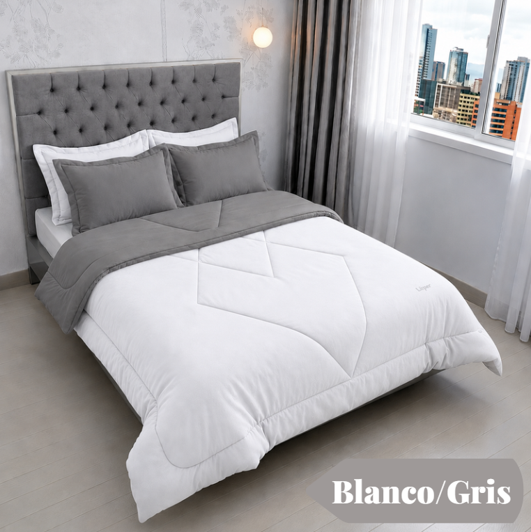 EDREDÓN TIPO PLUMÓN DOBLE FAZ