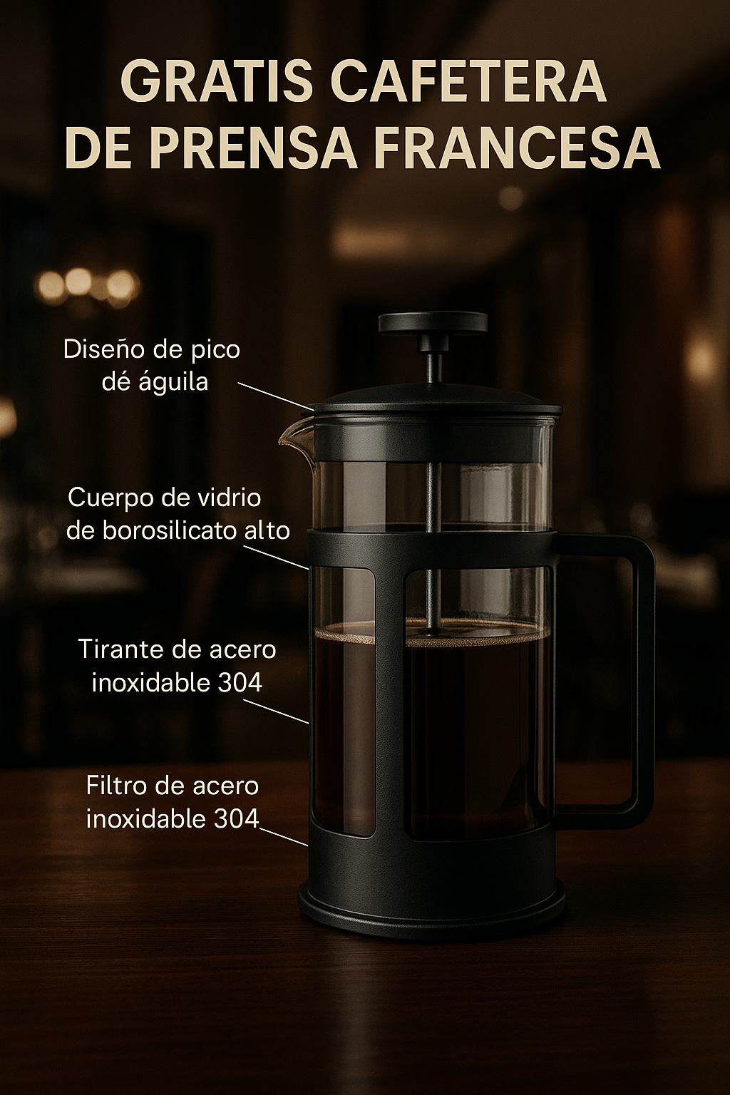 Escurridor PREMIUM y lleva Gratis CAFETERA DE PRENSA FRANCESA