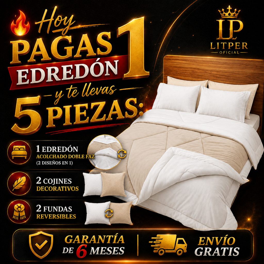 EDREDÓN TIPO PLUMÓN DOBLE FAZ