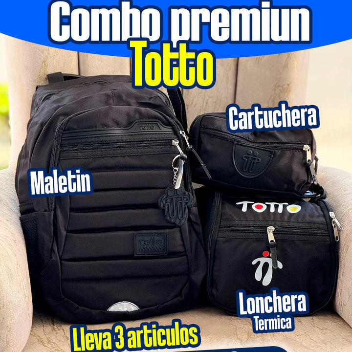Totto Premium , paga 1 y leva 3 (Compra tu morral y recibe GRATIS la lonchera térmica y la cartuchera)