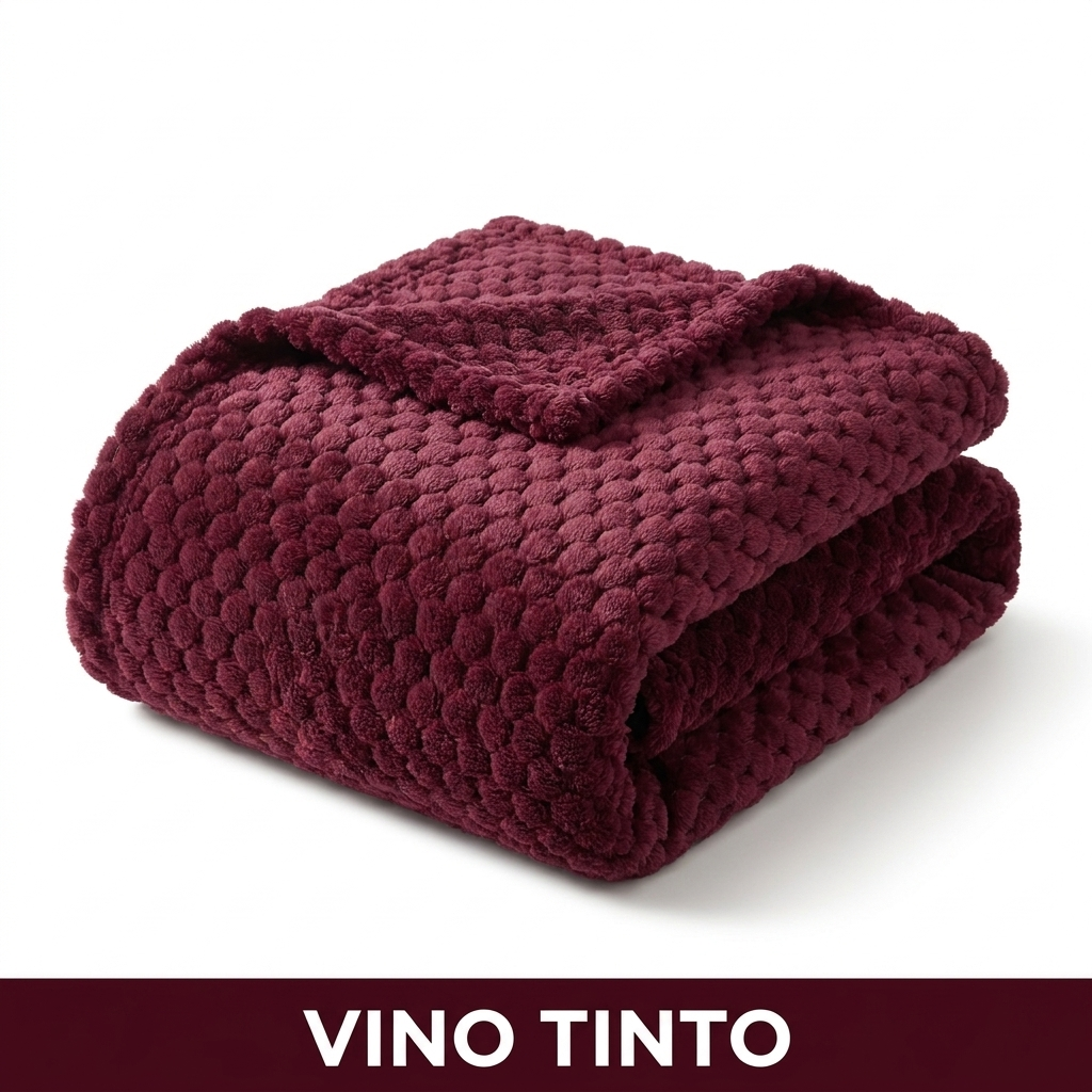 La Cobija Nube Premium 200x200 cm color Vino Tinto - Litper Colombia
