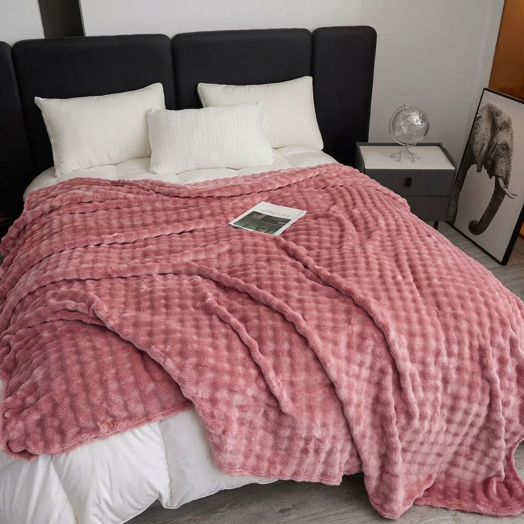 Cobija Burbuja Rosado