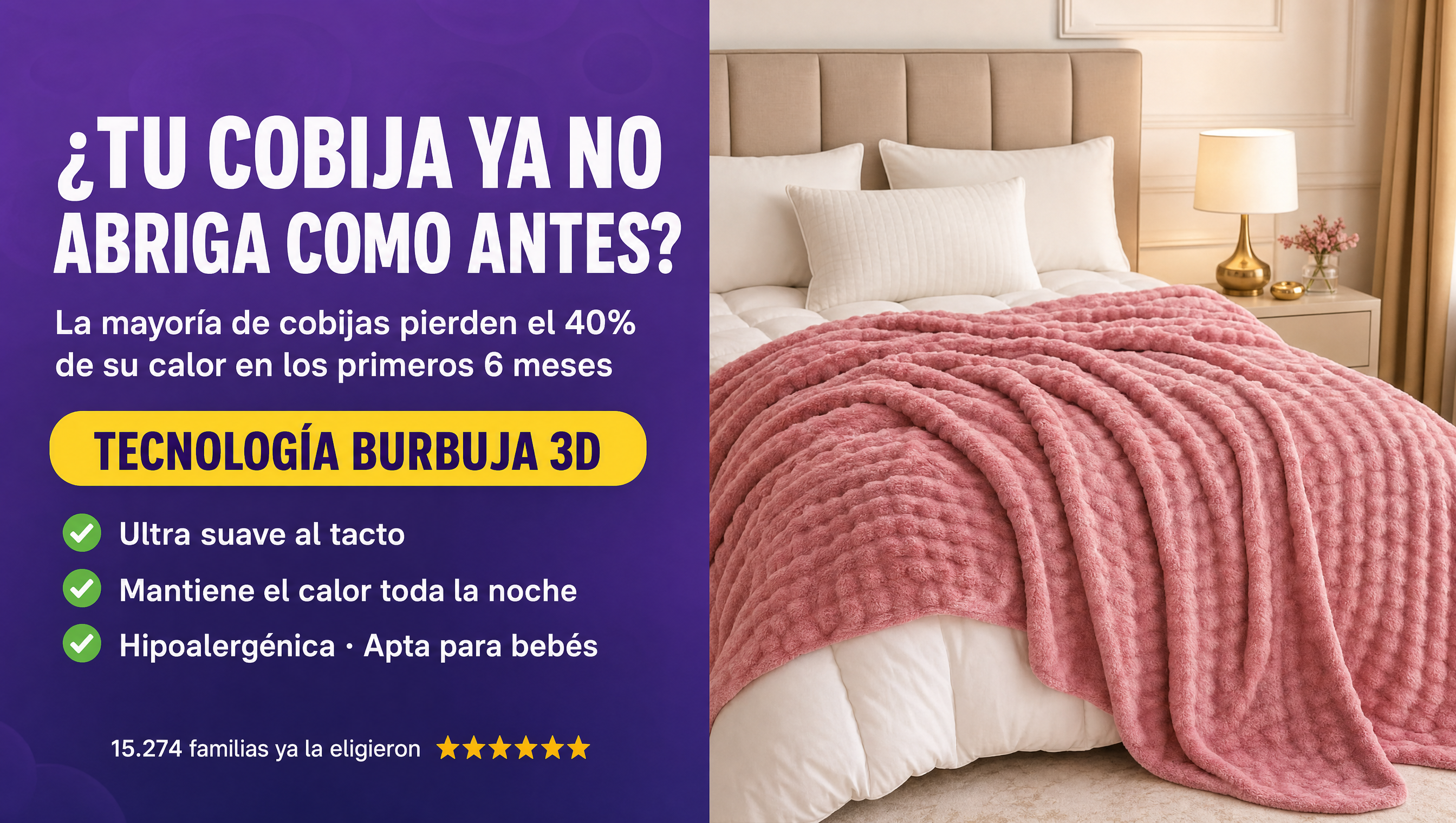 Cobija Burbuja Soft — Hook Autoridad