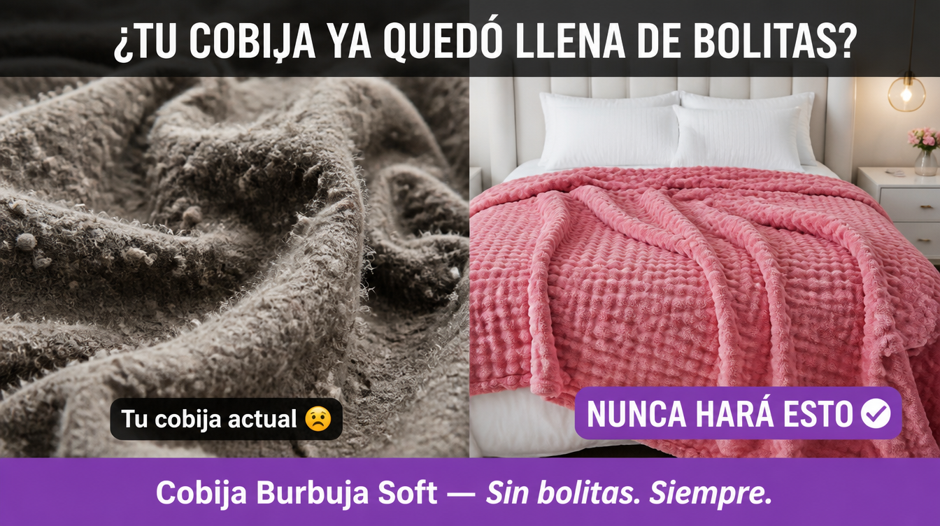 Cobija Burbuja Soft - Tu cobija ya quedó llena de bolitas
