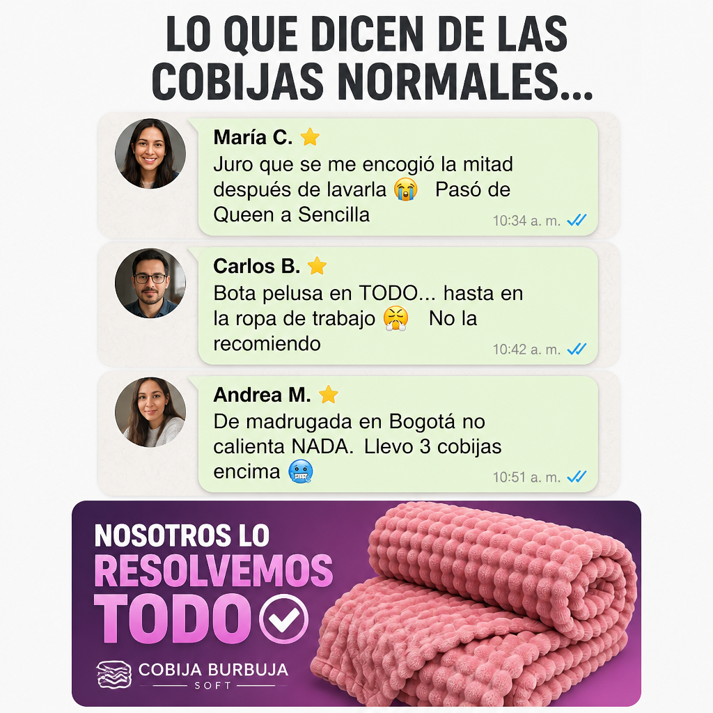 Cobija Burbuja Soft - Lo que dicen de las cobijas normales testimonios reales