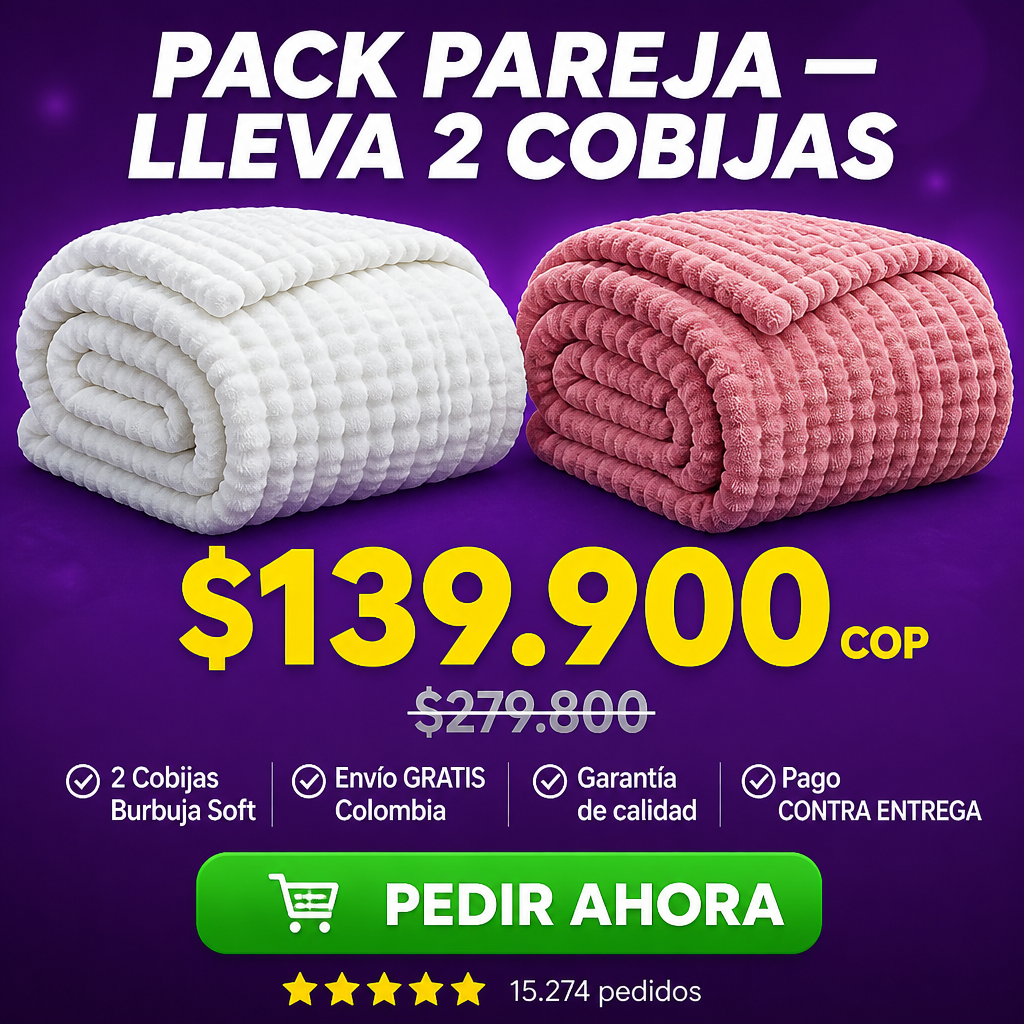 Cobija Burbuja Soft - Pack Pareja 2 cobijas 139900 COP envio gratis