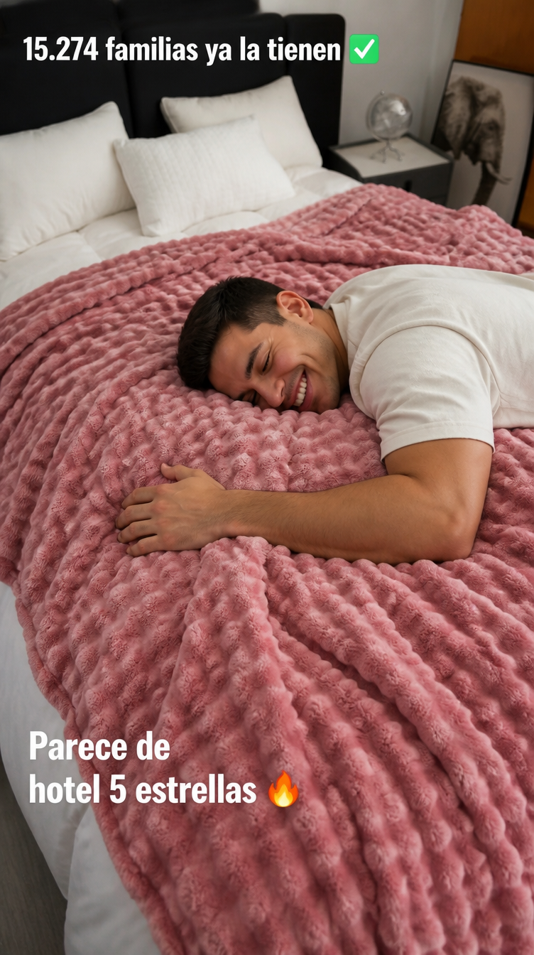 Cobija Burbuja UGC hombre rosado
