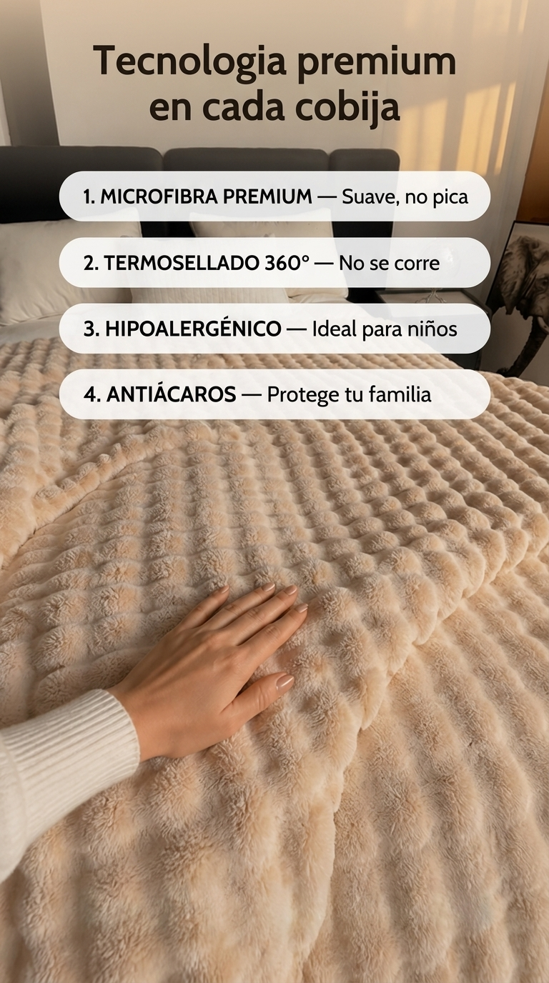 Cobija Burbuja beneficios tecnicos microfibra