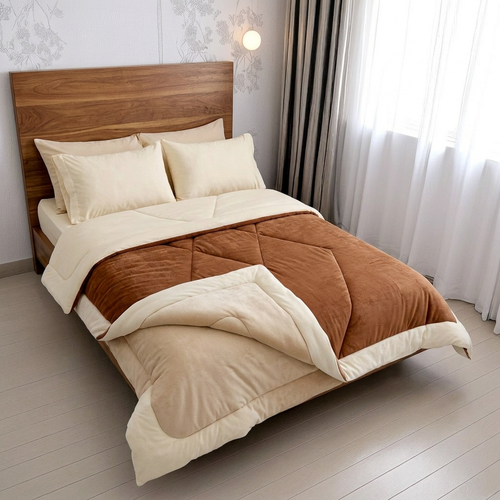 Edredón Doble Faz Térmico Premium - Tierra Beige
