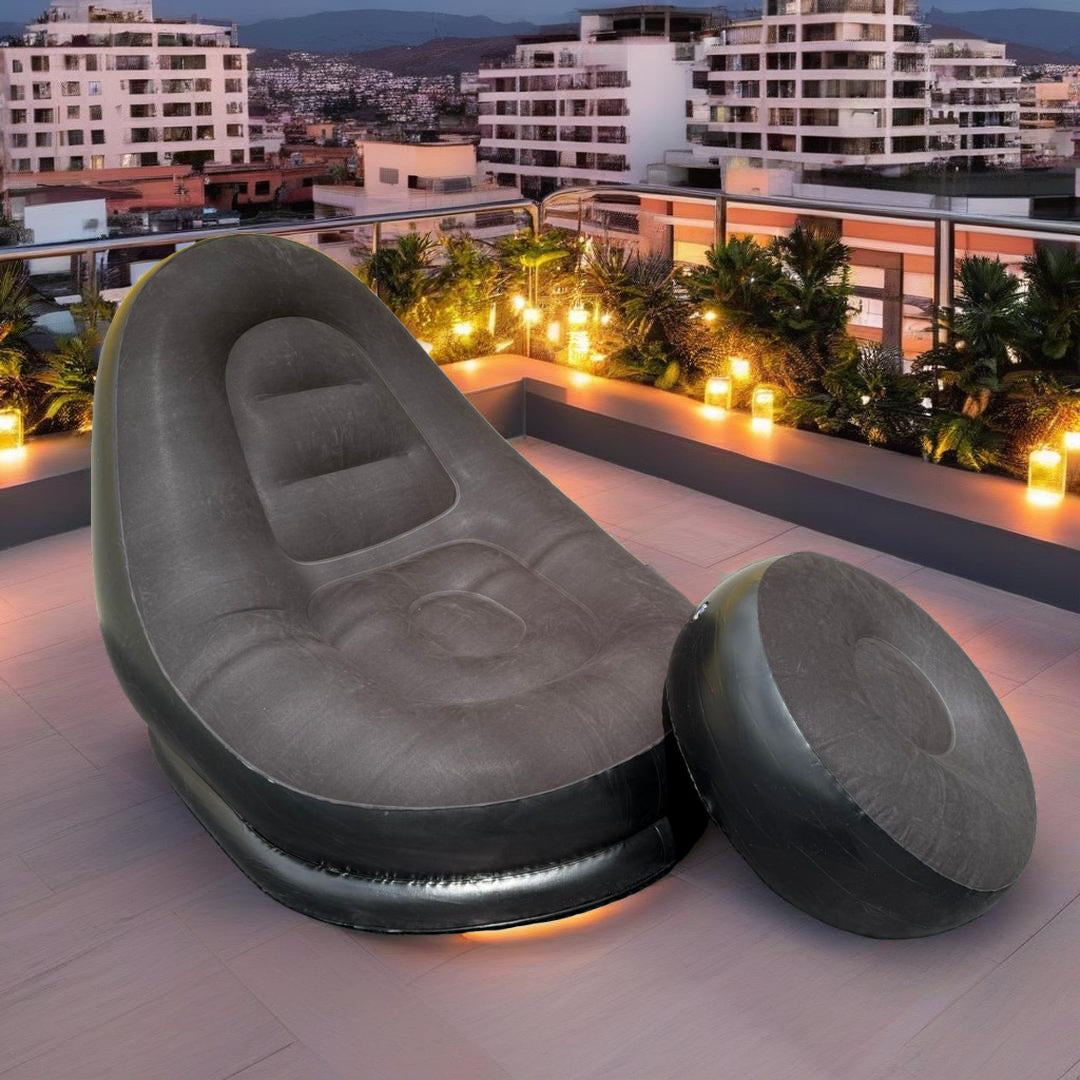 Sillón inflable, lleva GRATIS reposa pies